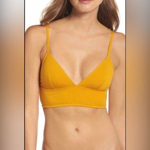 NWT FREE PEOPLE YELLOW CROP XS